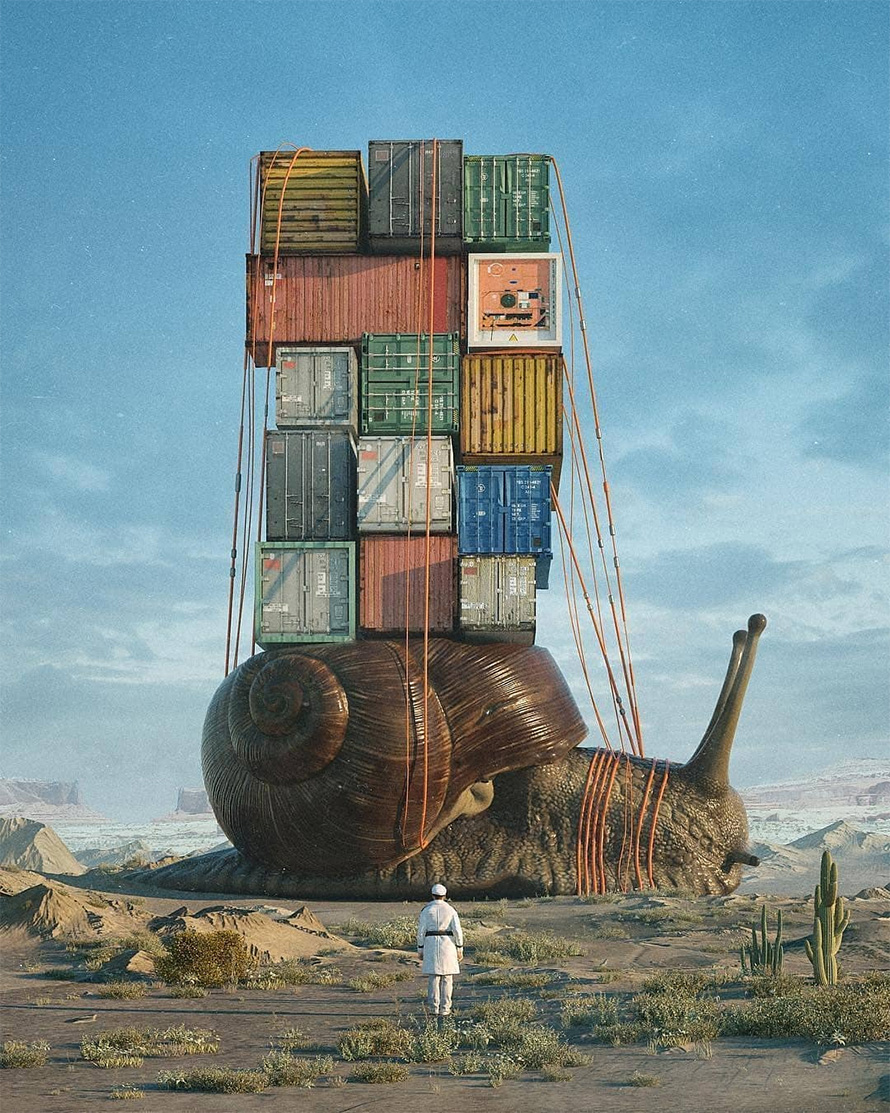 Photo Manipulation Snail Overload by photo.manipulations
