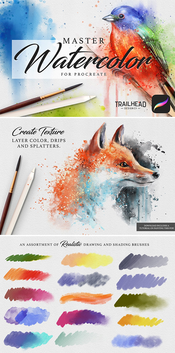 Master Watercolor Procreate Brushes