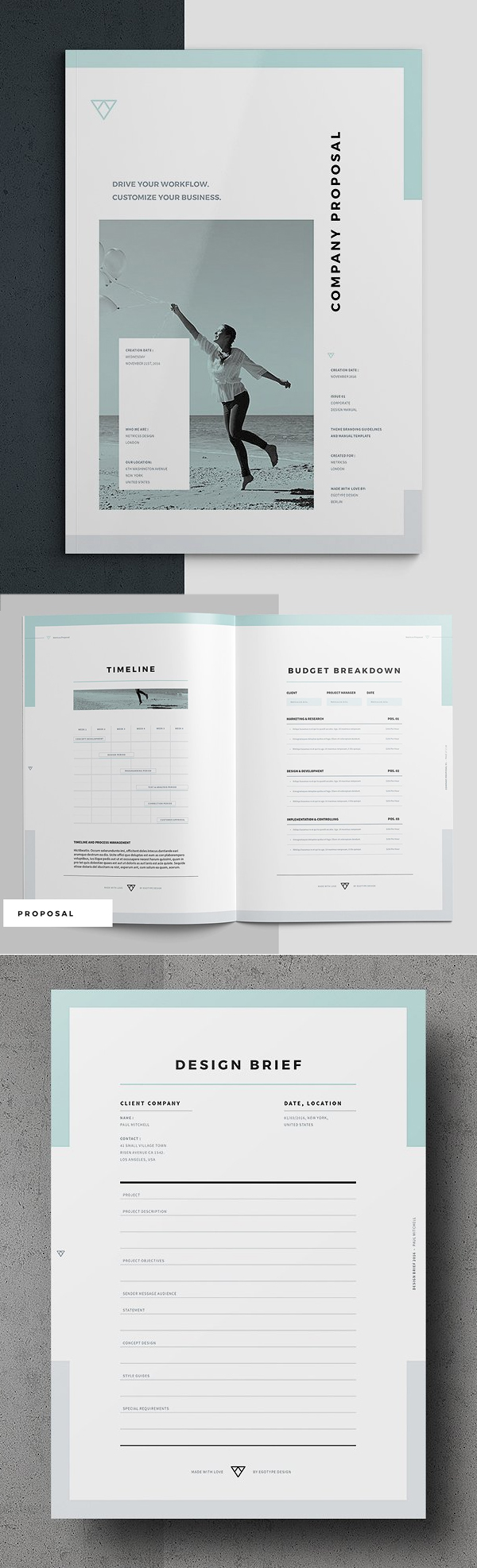Indesign Minimal Brochure Proposal Pitch Pack