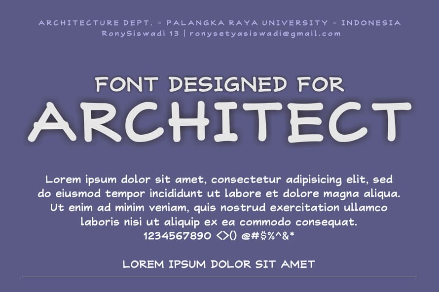 RonySiswadi Free Font