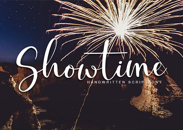 Showtime Handmade Calligraphy Free Font Showtime Handmade Calligraphy Free Font