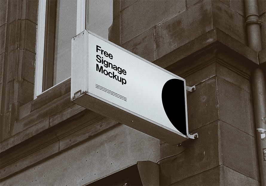 Signage Mockup Free Download