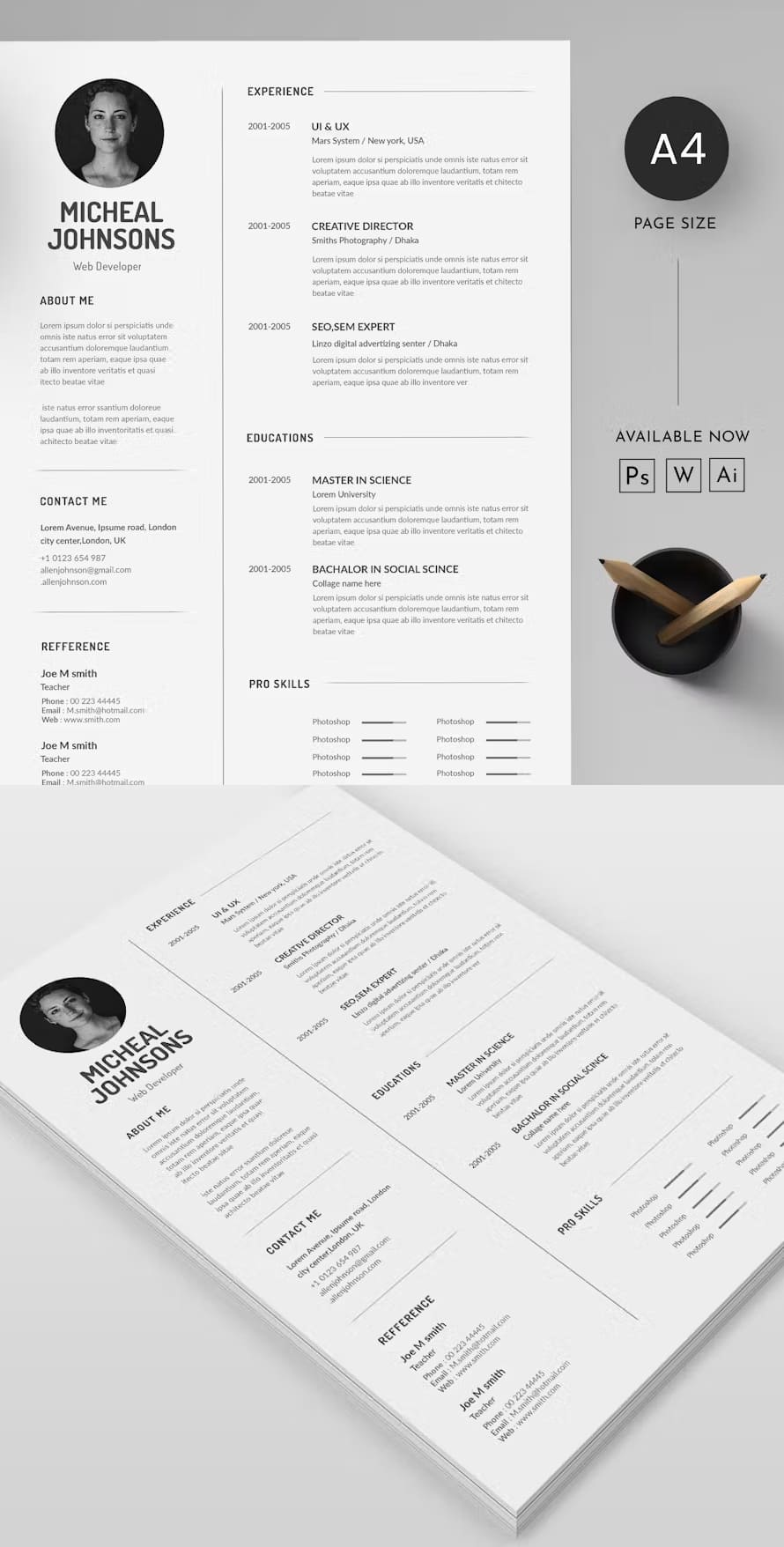 Simple Clean Cv Resume Template