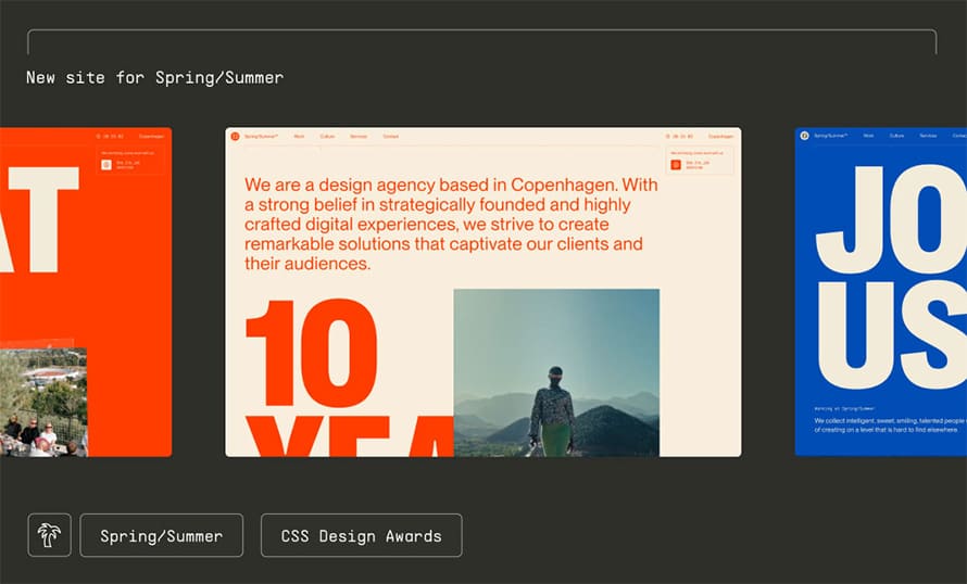 Spring Summer Website Design