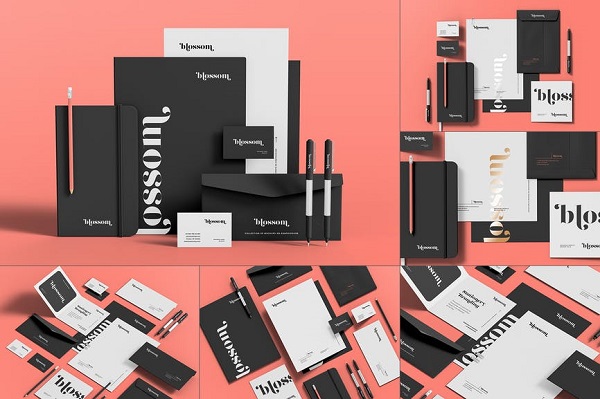 Stationary Branding Mock-up 9 Font