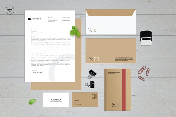 Stationary Kit Mockups Font