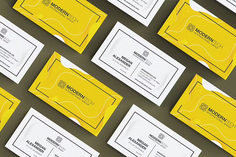 Modern Tech Business Card Design