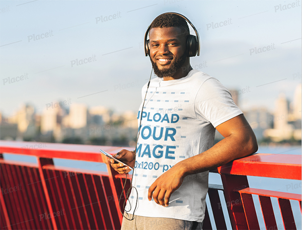 Awesome T-Shirt Mockup of A Man
