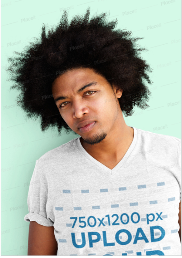 T-Shirt Mockup of A Serious Man