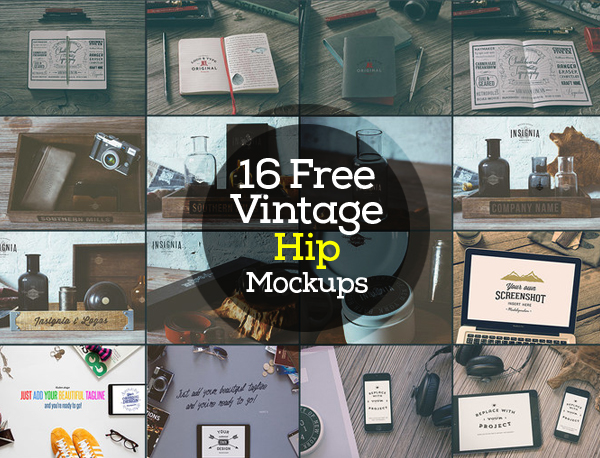 Vintage Hip Mockups Free Download