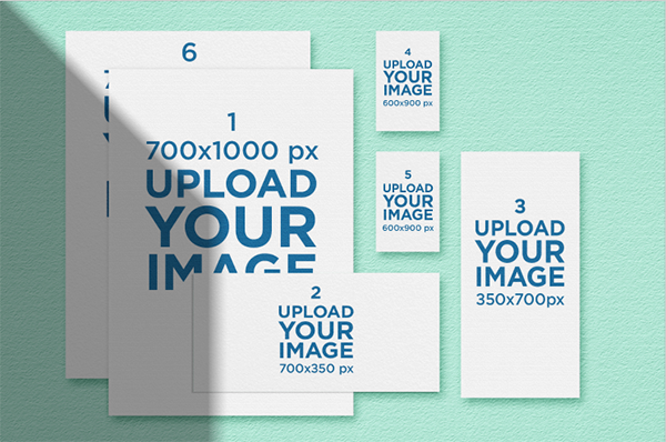 Stationery mockup with a solid background